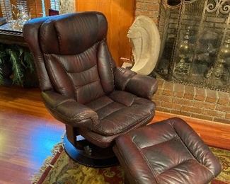Leather reclining chair 