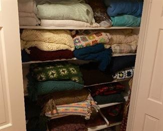 Lots of handmade Afghans 