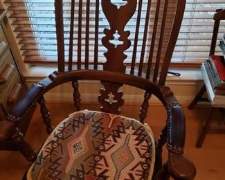Super Rare Antique Windsor Office Chair