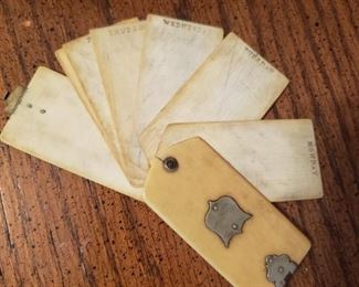 Rare Civil War Ivory Day Calendar