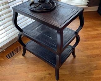 Tiered Wood Side Table