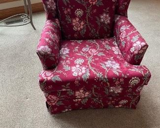 Custom Upholstered Sitting Chair in Floral Pattern