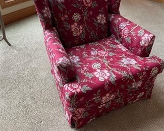 Custom Upholstered Sitting Chair in Floral Pattern