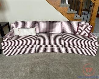 Custom Upholstered Striped Sofa