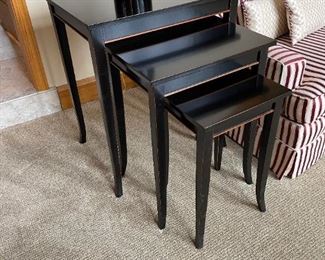 Contemporary Nesting Tables - Black Piano Finish
