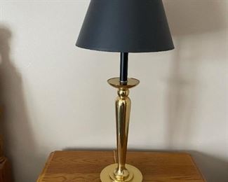 Brass Candlestick Table Lamp