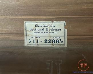 Antique Globe Wernicke Barrister Bookcase