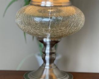 Crackled Glass Lamp