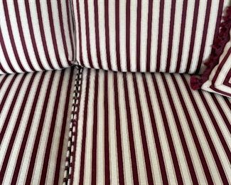 Custom Upholstered Striped Sofa