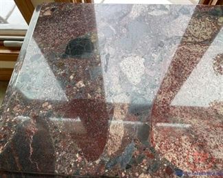 Granite Topped Sofa Table with Metal Base