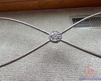 Granite Topped Sofa Table with Metal Base