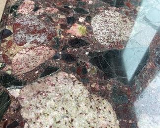 Granite Topped Sofa Table with Metal Base