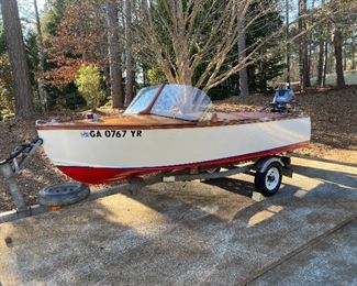 1950s Proske ski boat