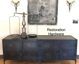 RH Iron Tool Chest Sideboard Scale