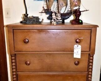 Maple Chest of Drawers with barley twist sides