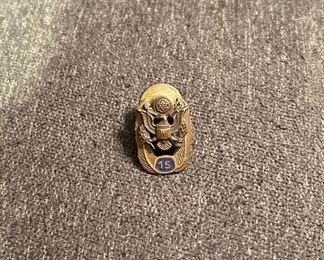 Vintage US Army Bronze 15 Year Civilian Service Pin
