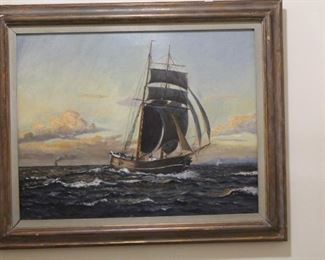 Oil by Jens Peter Mirner Estimate $500 Bid $50