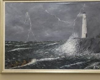 Oil by Jens Peter Mirner Estimate $500 Bid $50