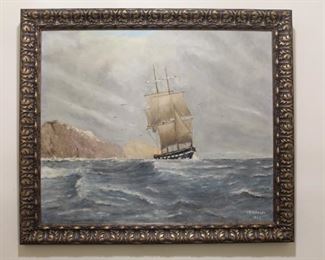 Oil by Jens Peter Mirner Estimate $500 Bid $50