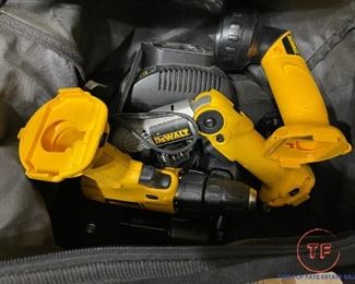 Dewalt Drill, Light, Screwdriver Battery Powered Set
