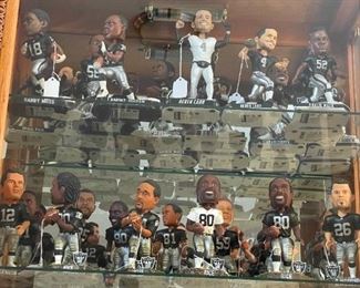 Raiders Football Team Limited Edition Bobble Heads 