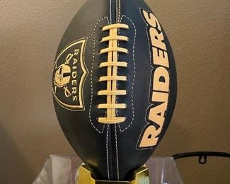 Raiders Embroidered Football with Stand