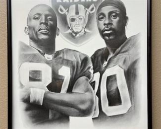 Signed NOA CHAIKIN Raiders Football Print