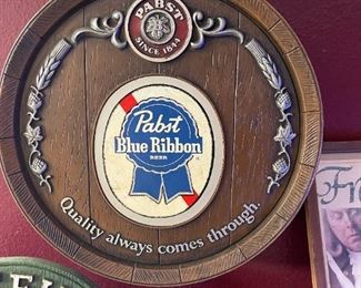 Pabst Blue Ribbon Beer Barrel Wall Hanger