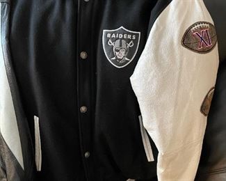 Raiders Super Bowl Champions Letterman Style Jacket