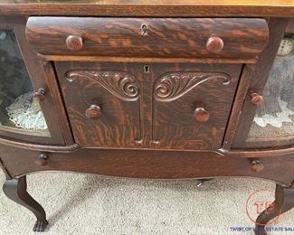 Antique Tiger Oak Sideboard