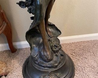 36” Bronze Statue After AUGUST MOREAU - “Reine des Pres”