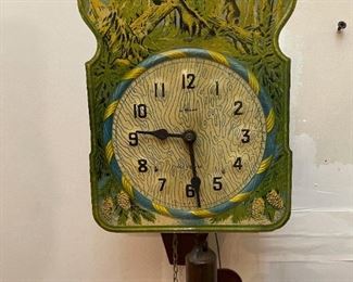 Vintage MAAK Russian Tin Front Clock