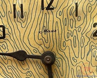 Vintage MAAK Russian Tin Front Clock