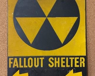 1950’s Fallout Shelter Metal Sign