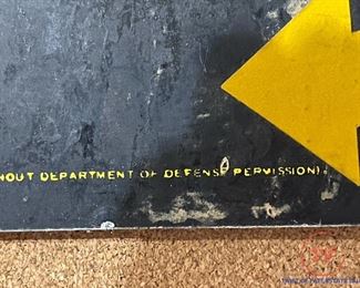 1950’s Fallout Shelter Metal Sign