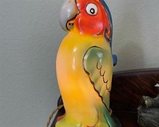 Antique German Parrot Perfume Lamp