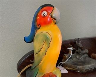 Antique German Parrot Perfume Lamp