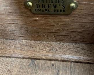 Antique Victorian Marble Topped Cabinet /  Side Table from DREW’S ANTIQUES