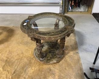 Tortoise shell end tables. 2 each.