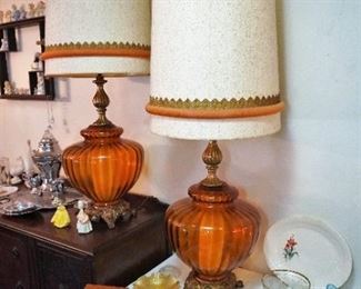 Large vintage table lamps