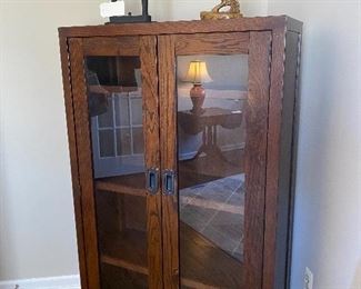 RESTORATION HARDWARE CURIO/BOOKCASE