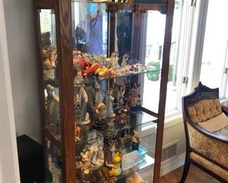 Lighted display cabinet & collectibles 