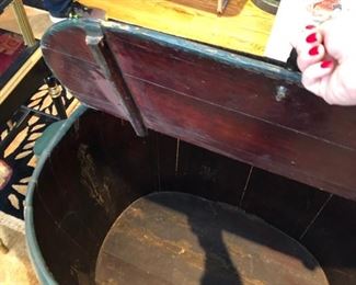 Antique Chinese wood rice holder - doubles as a coffee table