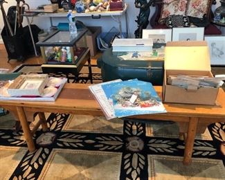 Vintage bench & paper ephemera