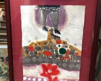 Theo Tobiasse hand signed - "Man Who Walks on the Ramparts"