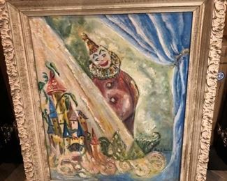 Creepy clown painting