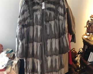 Henri Bendel Russian squirrel fur coat