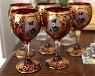 Antique Russian wine glasses 