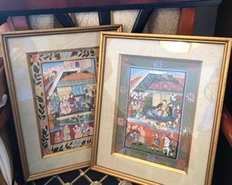 Hand painted Persian scene