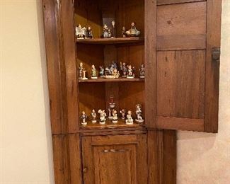 Antique pine Corner cabinet (41W x 31D x 83.5H)) Hummels not part of sale